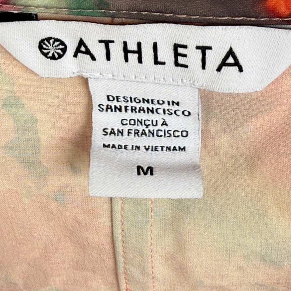 Athleta Marlow Romper in Renewed Bloom Pink Floral Print Size Medium - Picture 3 of 14